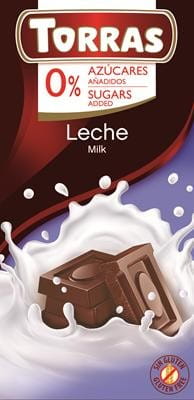 Sô cô la sữa không đường không gluten 100 g STEVIA TORRAS