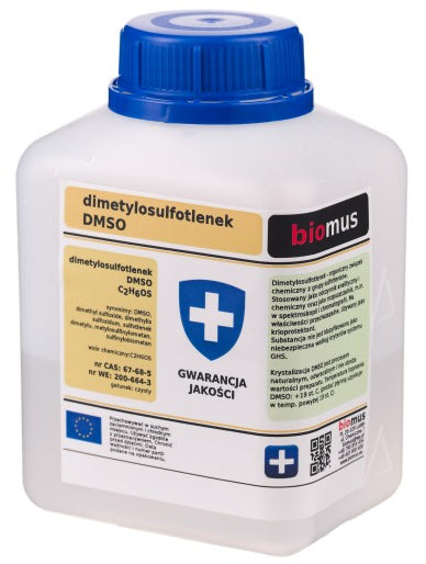 Dimetilsulfóxido DMSO embalagem de plástico 250 ml BIOMUS