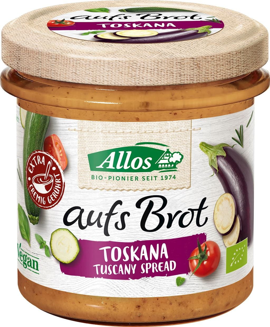 Pasta kem không chứa gluten Toscana hữu cơ 140 g - ALLOS