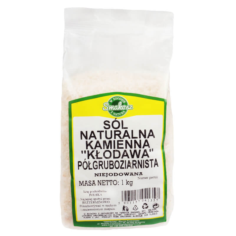 Batu alam dari Kłodawa, setengah kasar, batang tidak diiodisasi 1kg LEZAT