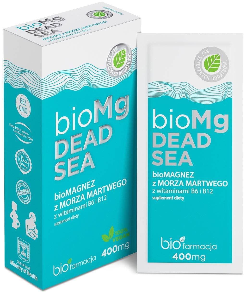 Hořčík z Mrtvého moře s vitamíny B6 + B12 7 sáčků - BIOPHARMATION
