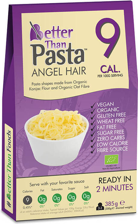 BIO Pasta Konjac Winkelhaar glutenfri 385g BEDRE ENN MATVARER