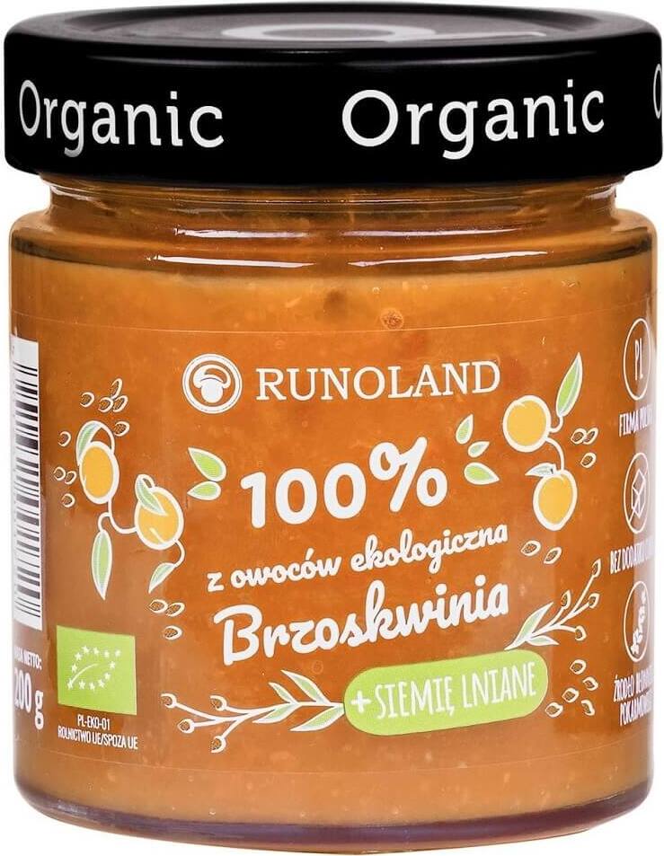 ขนมหวานลูกพีชกับเมล็ดแฟลกซ์ ออร์แกนิค 200 กรัม - RUNOLAND