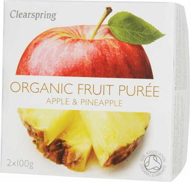 Æble-ananas-dessert ØKO 200 g CLEARSPRING
