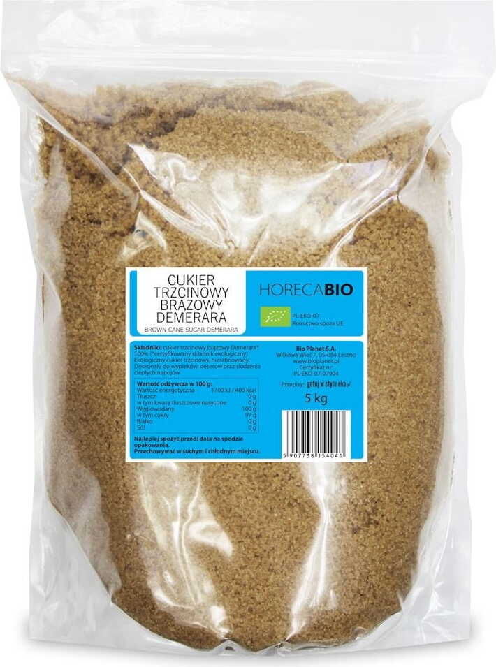 Açúcar Mascavo Demerara Orgânico 5 kg - HORECA