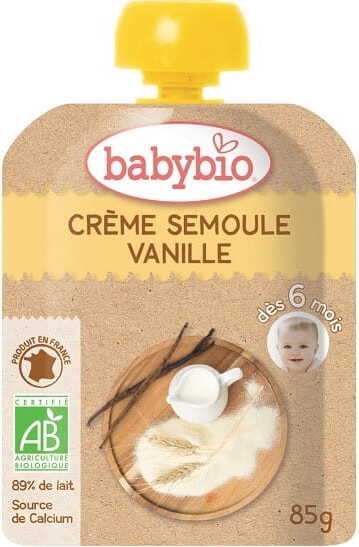 ของหวานนมพร้อมแป้งวานิลลา สำหรับเด็กอายุ 6 เดือนขึ้นไป ออร์แกนิค 85 กรัม BABYBIO