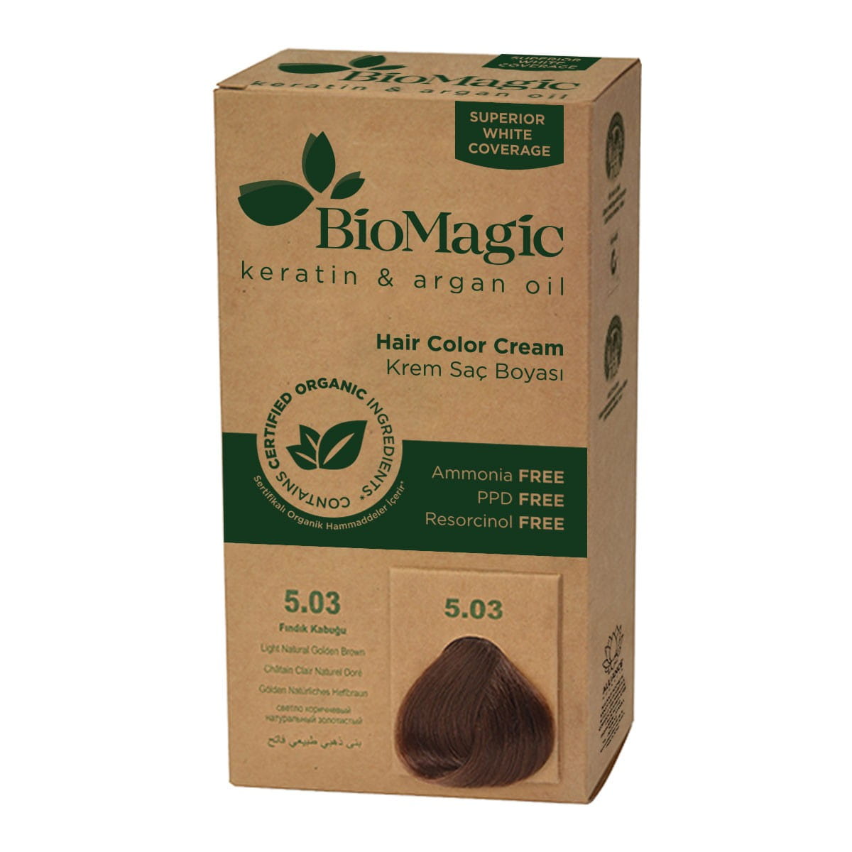 Warna rambut emas perang muda (5.03) 250 g - BIOMAGIC