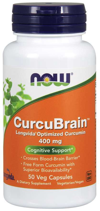 Curcubrain 400 MG 50 kapslar NOW FOODS