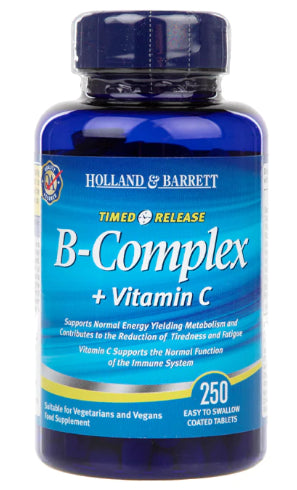 Vitamin B KOMPLEKS dan Vitamin C 250 Tablet HOLLAND & BARRETT