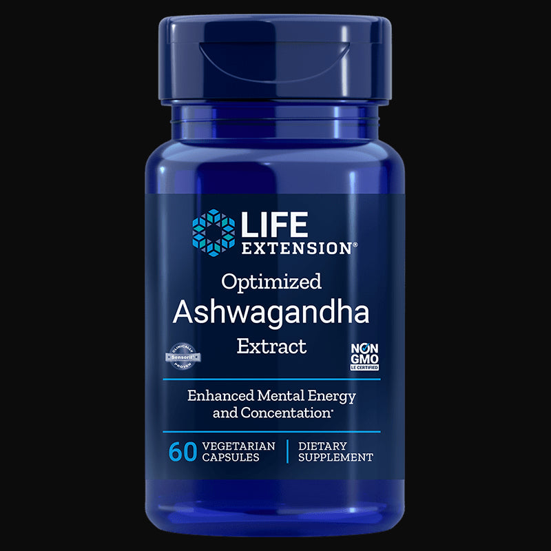 Optimierter Ashwagandha-Extrakt 60 Kapseln LEBENSVERLÄNGERUNG