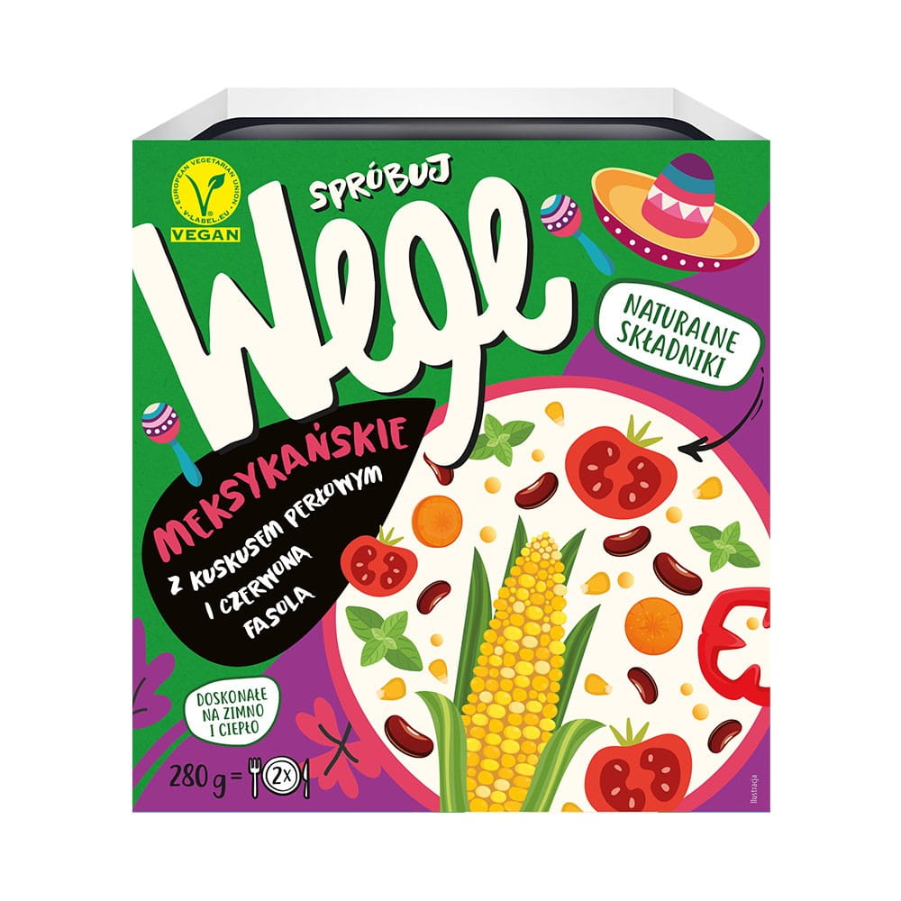 Mexické jídlo s kuskusem a červenými fazolemi 280 g