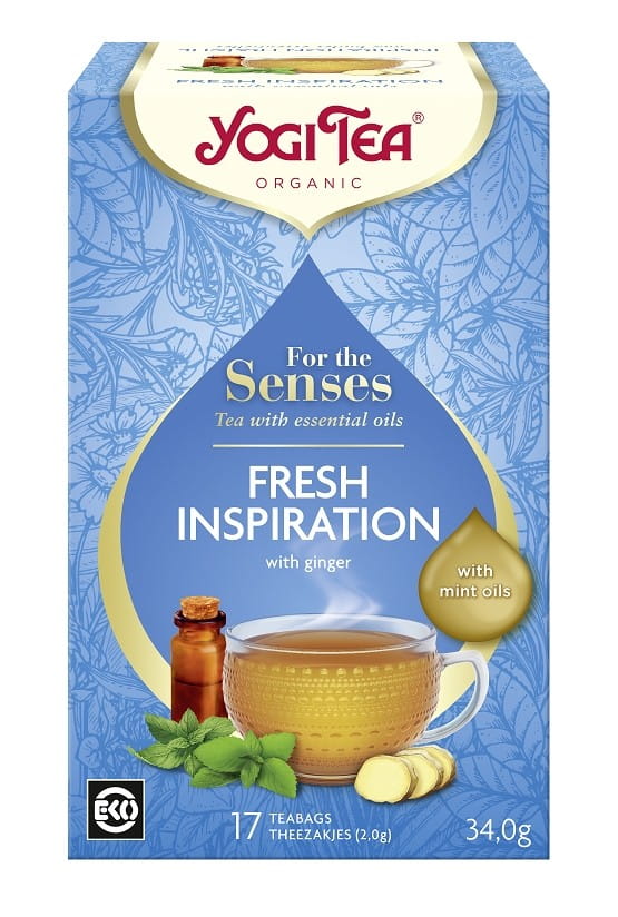 Thee voor de zintuigen Frisheid met pepermuntolie (voor de zintuigen frisse inspiratie) BIO (17 x 2 g) 34 g - YOGI TEA