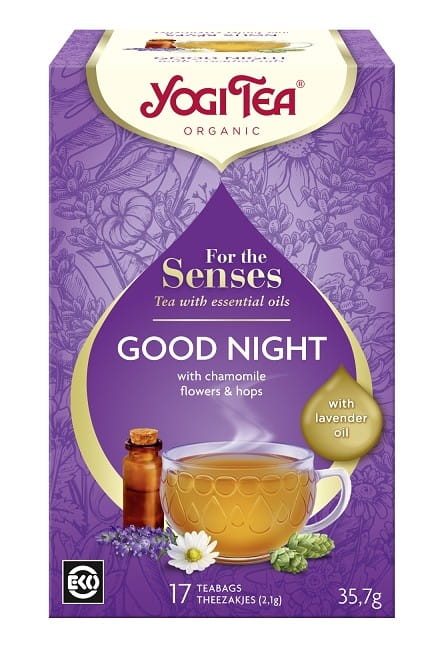 Godnatt-te for sansene med lavendelolje (for sansene god natt) ØKO (17 x 21 g) 357 g - YOGI TEE