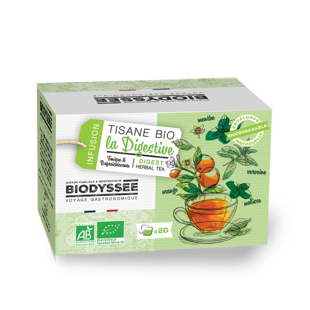 ชาสมุนไพรช่วยย่อย 20x1,5 g EKO BIODYSSEE