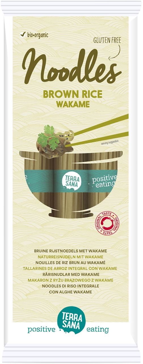 Nudler (fuldkornsris med wakame) glutenfri ØKO 250 g - TERRASANA