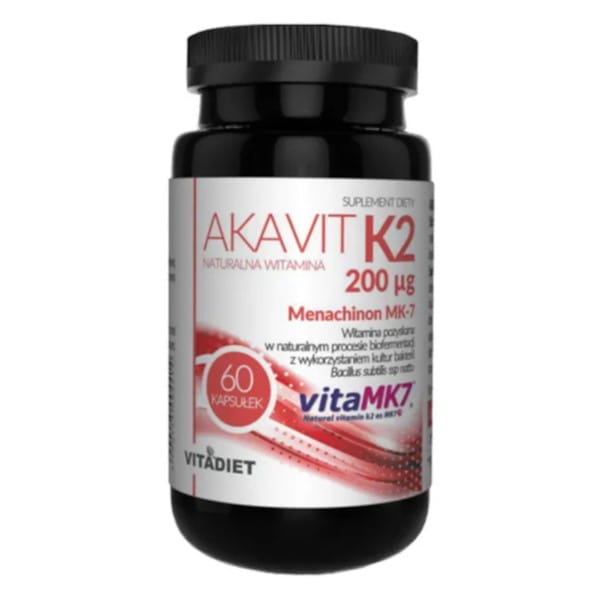 أكافيت فيتامين K2 200 وحدة دولية 60 كبسولة VITADIET