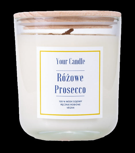 Rosa Prosecco-Sojakerze 210 ml - DIN KERVE