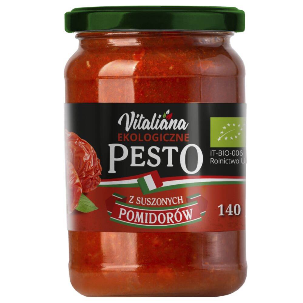 Tørket tomatpesto økologisk 140 g - Vitaliana