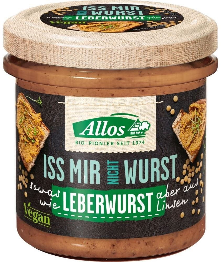 PASTA VEGAN A’LA WURST LEBERWURST TANPA GLUTEN BIO 135 g - ALLOS