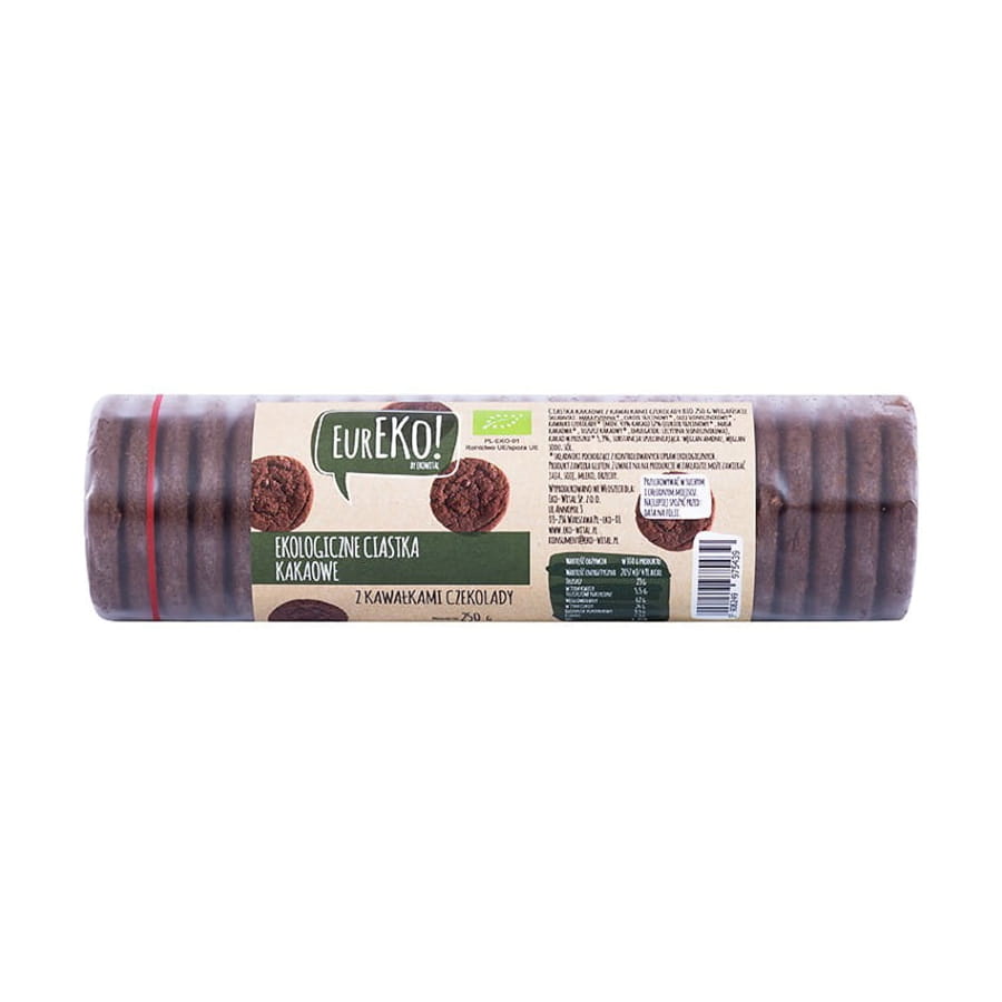 Biskut dengan kepingan coklat, vegan BIO 250 g EUREKO